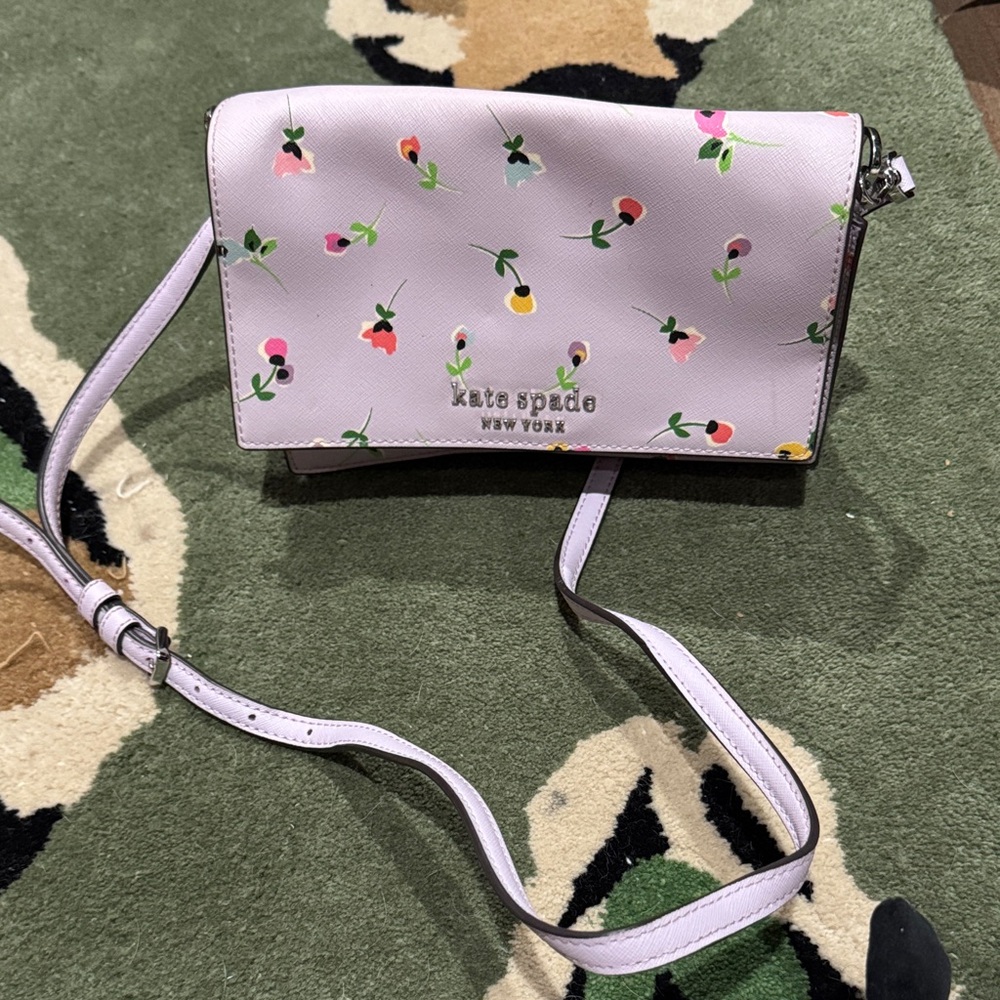 kate spade Lilac Floral Print Crossbody